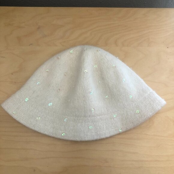 Limited Too Bucket Angora Blend Sequined Bucket Hat - Picture 1 of 4